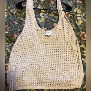 Nanushka Cream Knit Sweater Tank